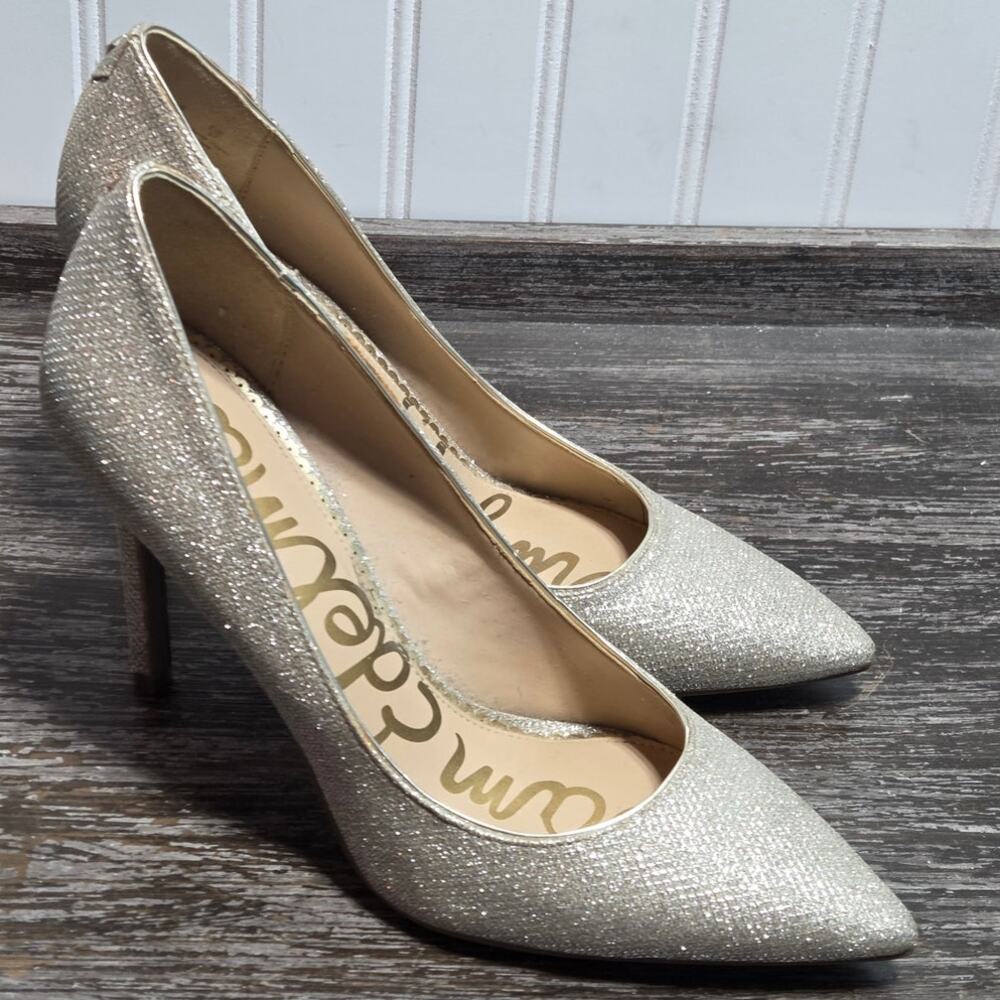 Sam Edelman Women's Danna Sparkly Pointed Toe Wedding Glamor Stiletto Size 7